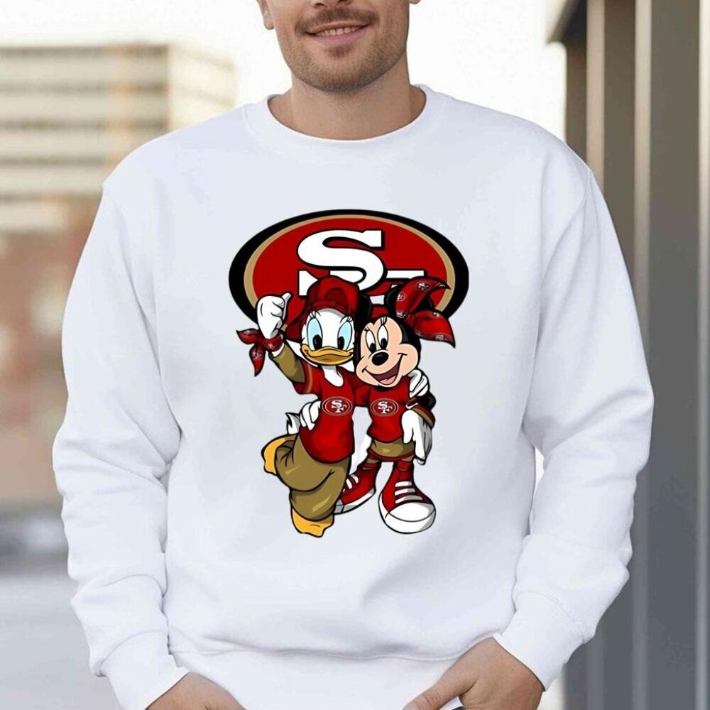 Mickey Mouse 49ers Sweatshirt Retro NFL Crewneck San Francisco Football Fan 79